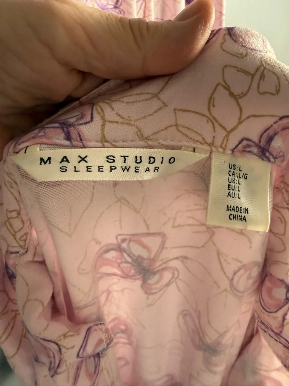 Max Studio Sleepwear 2Pc Summer Pajama Set Womens Sz L